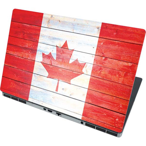 Canada Flag Light Wood Dell Precision Skin