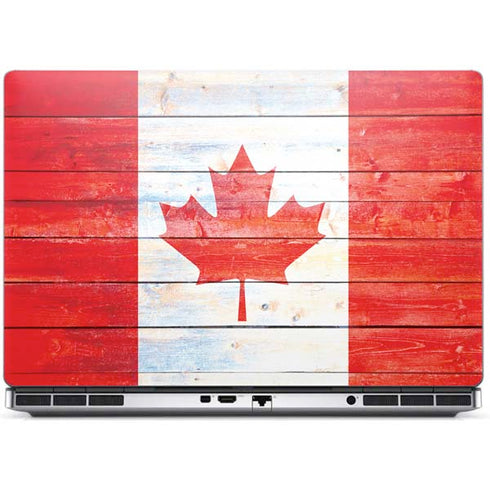 Canada Flag Light Wood Dell Precision Skin