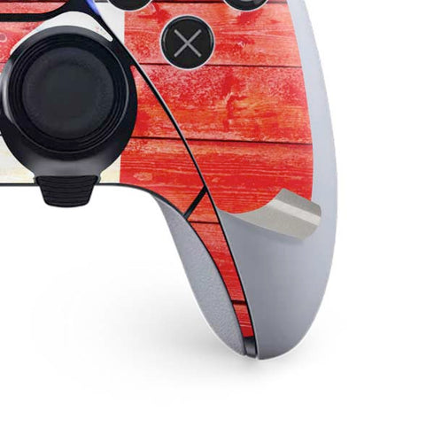 Canada Flag Light Wood PS5 DualSense Edge Pro Controller Skin