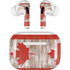 Canadian Flag Dark Wood AirPods Skins