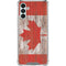 Canadian Flag Dark Wood Galaxy A13 5G Clear Case