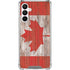 Canadian Flag Dark Wood Galaxy A16 5G Clear Case