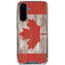 Canadian Flag Dark Wood Galaxy A36 5G Clear Case