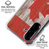 Canadian Flag Dark Wood Galaxy A36 5G Clear Case