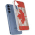 Canadian Flag Dark Wood Galaxy A55 5G Clear Case