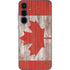 Canadian Flag Dark Wood Galaxy A55 5G Skin
