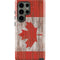 Canadian Flag Dark Wood Galaxy S23 Ultra Pro Case