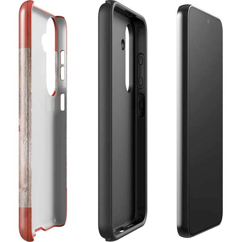 Canadian Flag Dark Wood Galaxy S25 Impact Case