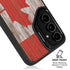 Canadian Flag Dark Wood Galaxy S24 Plus Kickstand Case