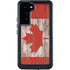 Canadian Flag Dark Wood Galaxy S24 Plus Waterproof Case