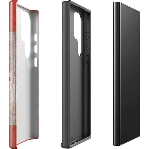 Canadian Flag Dark Wood Galaxy S25 Ultra Impact Case