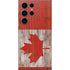 Canadian Flag Dark Wood Galaxy S24 Ultra Skin