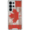 Canadian Flag Dark Wood Galaxy S25 Ultra Clear Case