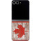 Canadian Flag Dark Wood Galaxy Z Flip6 Skin