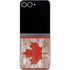 Canadian Flag Dark Wood Galaxy Z Flip6 Skin