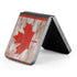 Canadian Flag Dark Wood Galaxy Z Flip6 Skin