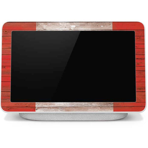 Canadian Flag Dark Wood Google Home Hub Skin