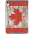 Canadian Flag Dark Wood iPad 11th Gen (2025) Clear Case