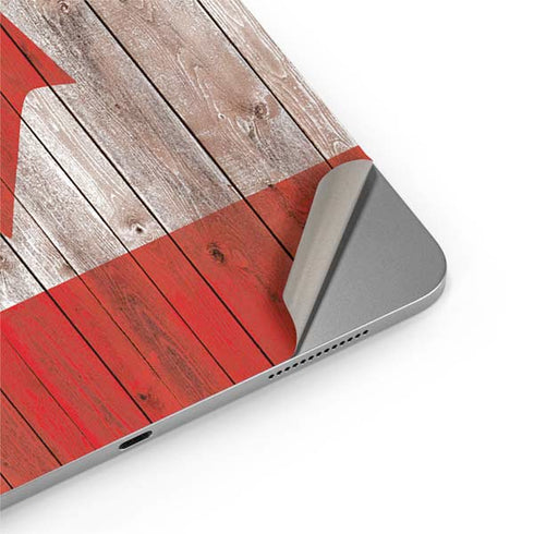 Canadian Flag Dark Wood Apple iPad Air Skin