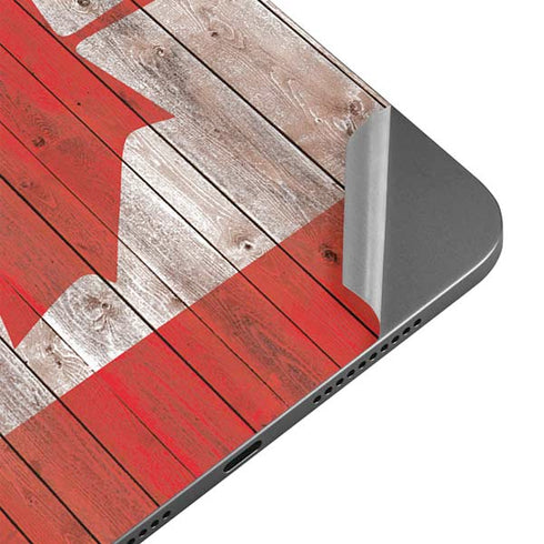 Canadian Flag Dark Wood Apple iPad Mini Skin