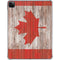 Canadian Flag Dark Wood iPad Pro 11in (2024) Clear Case