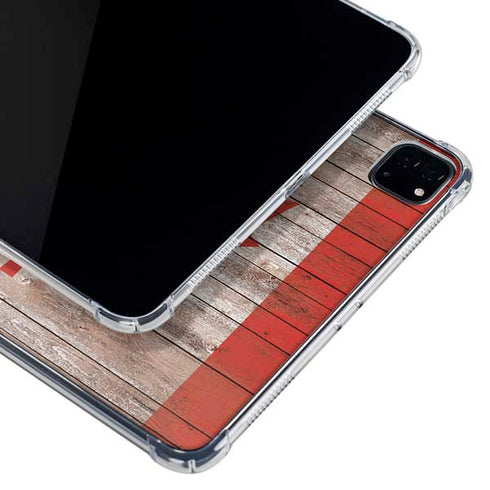 Canadian Flag Dark Wood iPad Pro 11in (2024) Clear Case