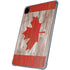Canadian Flag Dark Wood iPad Pro 11in (2024) Clear Case