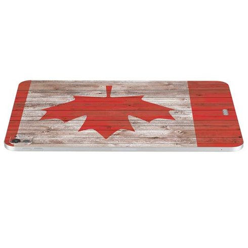 Canadian Flag Dark Wood iPad Pro 13in M4 (2024) Skin