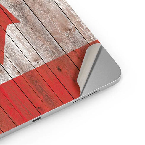 Canadian Flag Dark Wood iPad Pro 13in M4 (2024) Skin