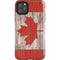 Canadian Flag Dark Wood iPhone Cases