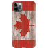 Canadian Flag Dark Wood iPhone Cases