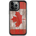 Canadian Flag Dark Wood iPhone Cases