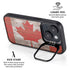 Canadian Flag Dark Wood iPhone 15 Plus Kickstand Case