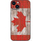 Canadian Flag Dark Wood iPhone 15 Skin