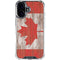 Canadian Flag Dark Wood iPhone 16 Plus Clear Case