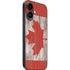 Canadian Flag Dark Wood iPhone 16 Plus Skin