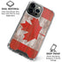 Canadian Flag Dark Wood iPhone 16 Pro Clear Case