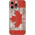 Canadian Flag Dark Wood iPhone 16 Pro Max Skin
