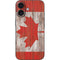 Canadian Flag Dark Wood iPhone 16 Skin