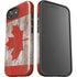 Canadian Flag Dark Wood iPhone 16e Impact Case