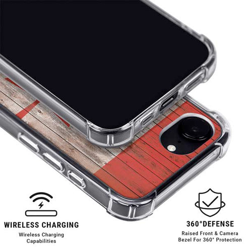 Canadian Flag Dark Wood iPhone 16e MagSafe Case