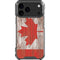 Canadian Flag Dark Wood iPhone 18 Pro Max Clear Case