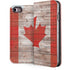 Canadian Flag Dark Wood iPhone 7 Folio Case