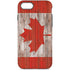 Canadian Flag Dark Wood iPhone Cases