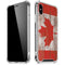 Canadian Flag Dark Wood iPhone X/XS Clear Case