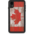 Canadian Flag Dark Wood iPhone Cases