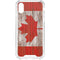 Canadian Flag Dark Wood iPhone XS Clear Case