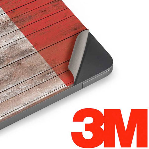 Canadian Flag Dark Wood Apple MacBook Air Skin