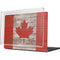 Canadian Flag Dark Wood MacBook Pro 14in (2021-24) Case plus Skin