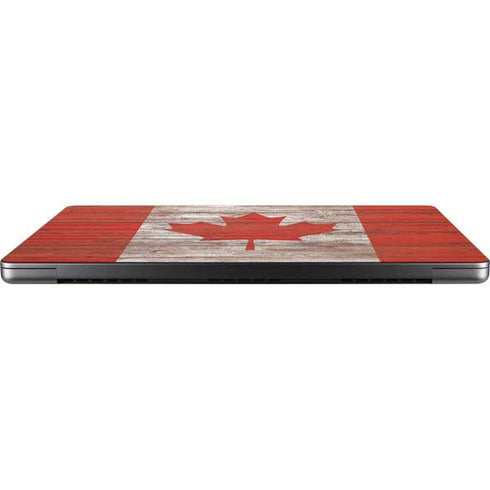 Canadian Flag Dark Wood Apple MacBook Pro 14-inch Skin